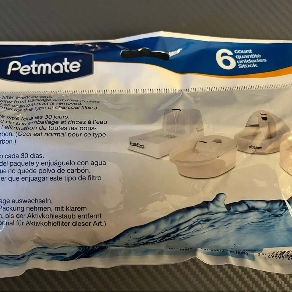 Petmate FreshFlow Replacement Charcoal Filters - 6 Pack